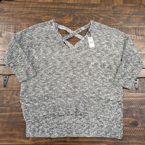 NWT Express Black and White Knit Sweater Size Medium